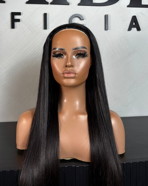 Straight Flip-Over Half Wig